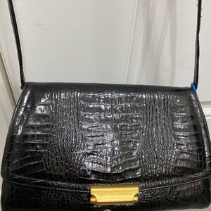 Black Crocodile-Embossed Women's Bag frenchy of California